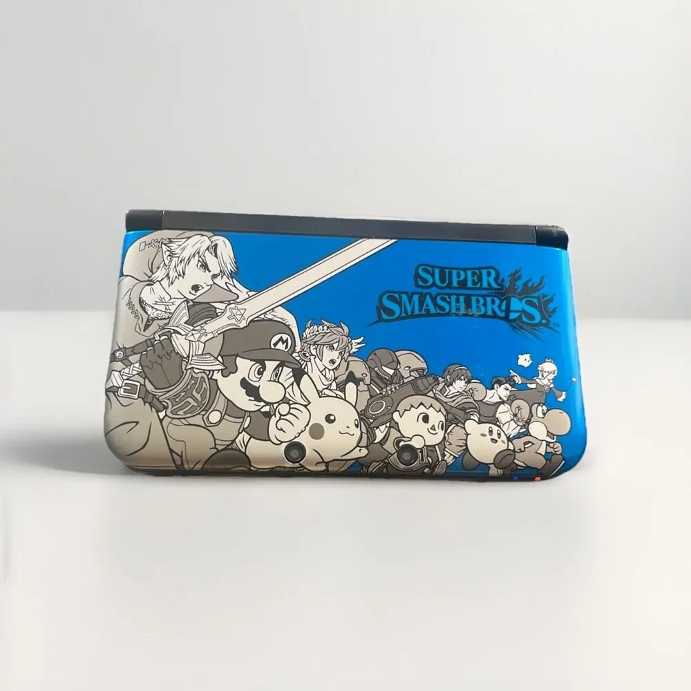 Nintendo 3DS XL Super Smash Bros. Limited Edition Blue Handheld Console - Works!